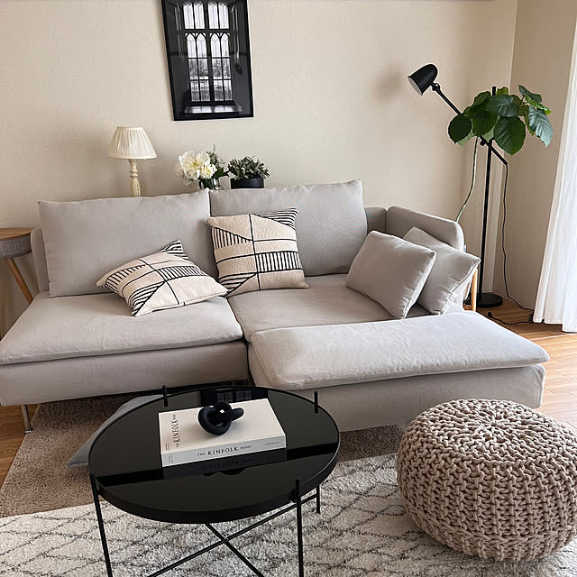 IKEA 【極美品】IKEA SÖDERHAMN 1人掛けソファ ライトベージュ イケア