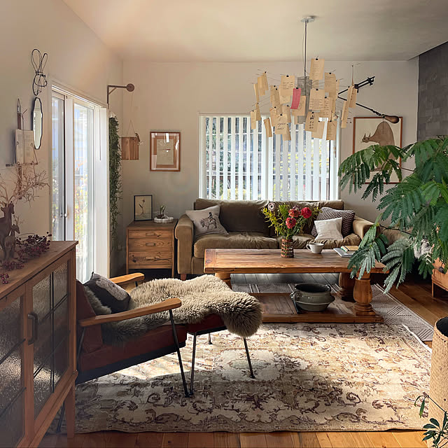 USED/無垢 パイン ラウンドローテーブル フレンチミッドセンチュリー 北欧