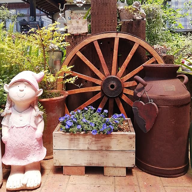 大八車の車輪のインテリア実例 ｜ RoomClip（ルームクリップ）