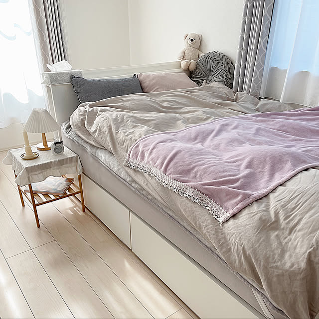 ニトリ ダブルベッドフレーム引出し付(カイト3 WH フカヒキ31) - 通販