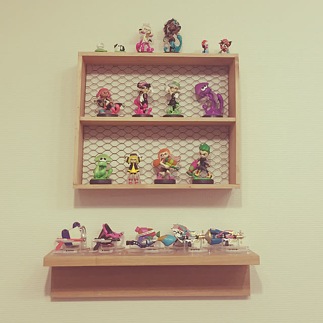 棚/セリア/スプラトゥーン/ガチャガチャ/アミーボのインテリア実例