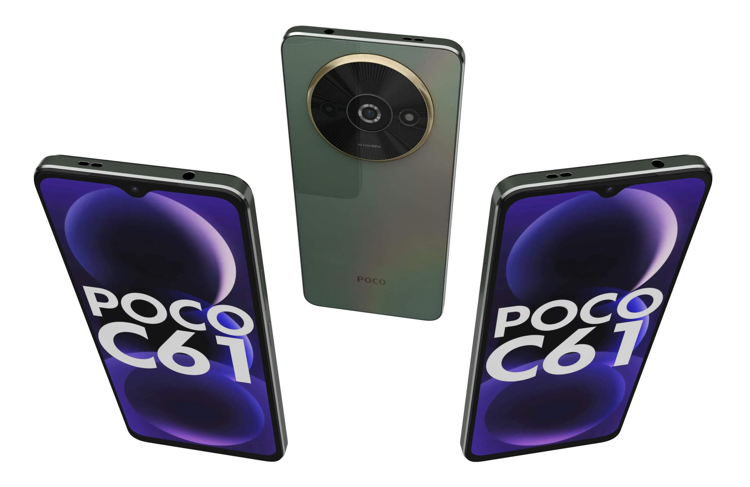 Xiaomi Poco C61 Green - 3D Model by Rever_Art