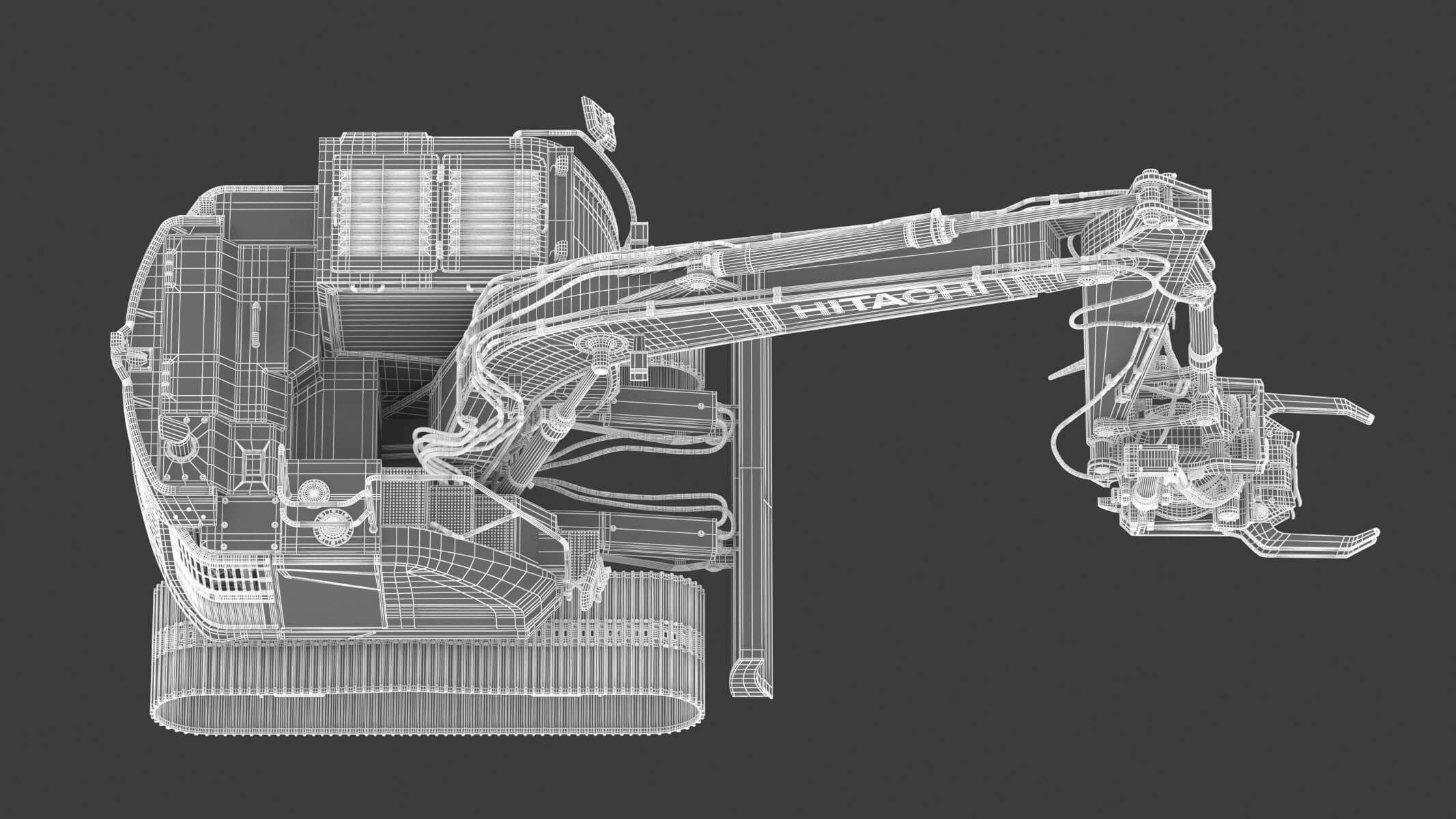 Hitachi ZX135-7 With Custom Arm 3D Model by frezzy