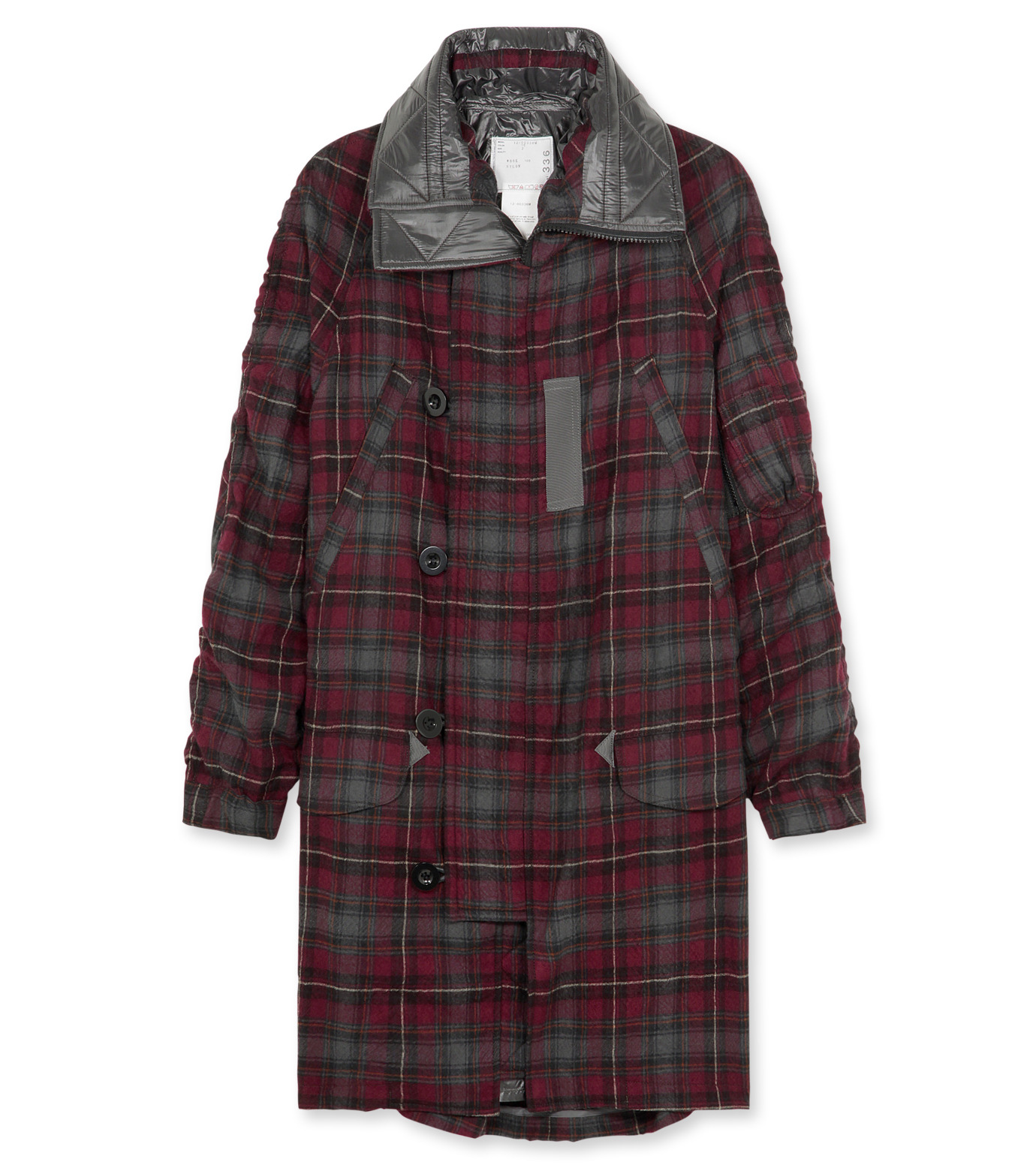 サカイ - sacai | Check coat-Red-1の通販 | RESTIR リステア