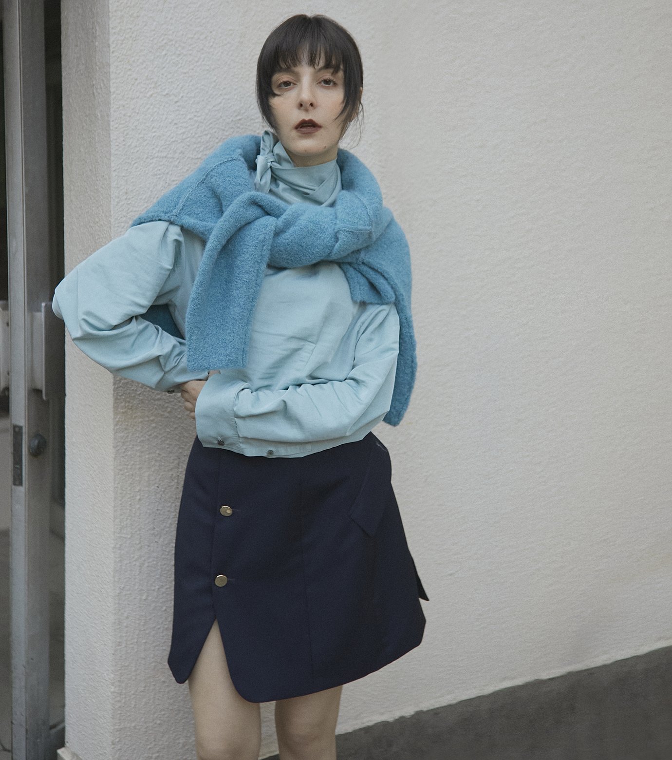 ル シェル ブルー - LE CIEL BLEU | Bow Tie Blouse-Blue-36の通販