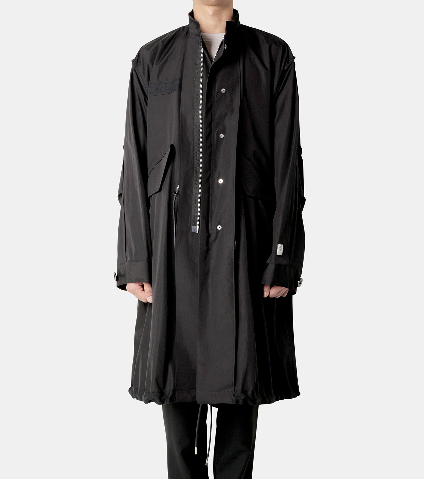 サカイ - sacai | Thomas Mason Cotton Poplin Coat-Black-3の通販