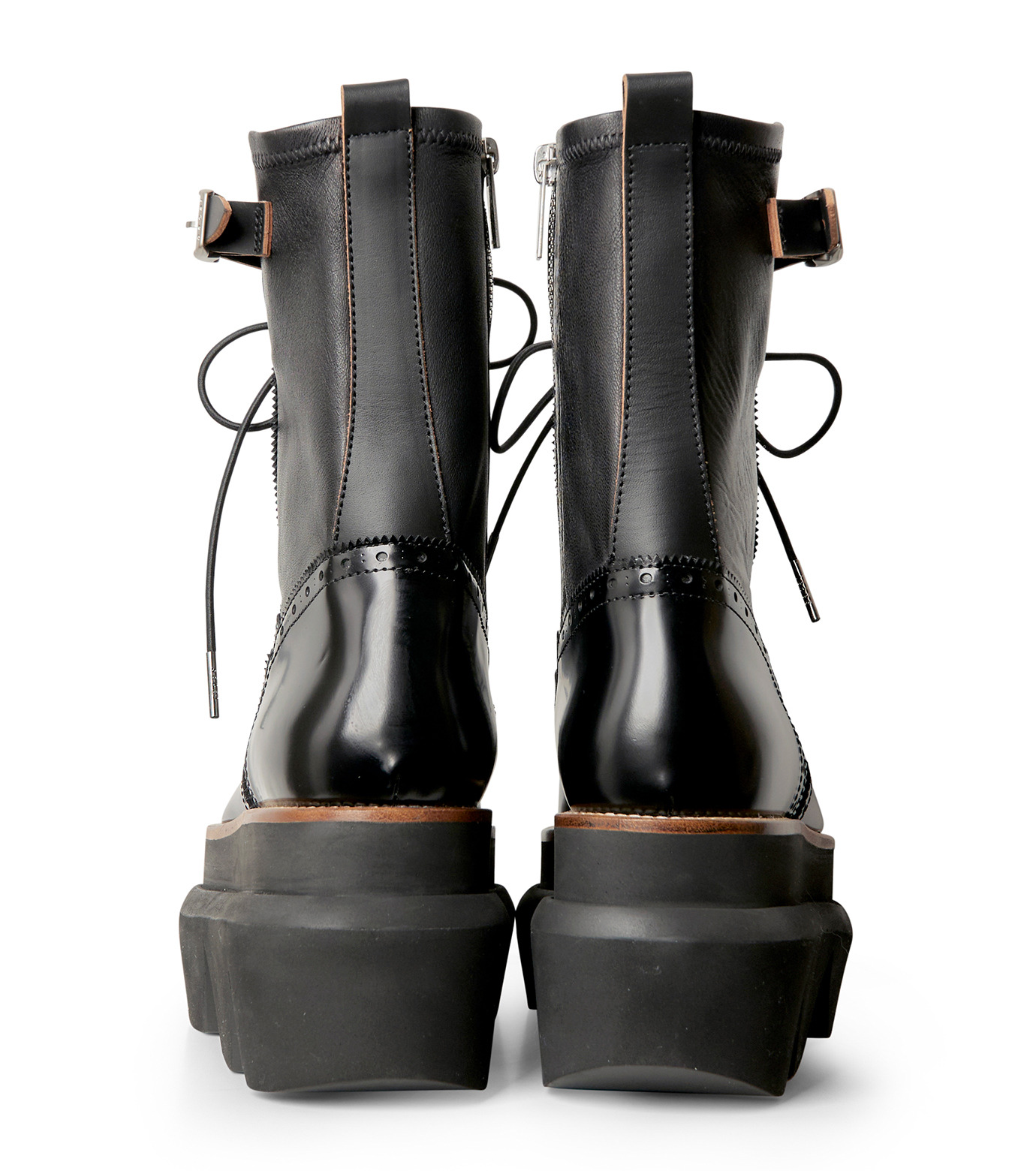 サカイ - sacai | Wingtip Engineer Sock Boots-Black-37の通販