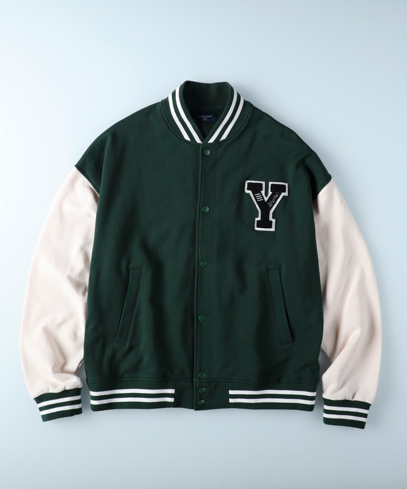 カレッジロゴ刺繍カットスタジャン(M ネイビー): トップス｜Right-on