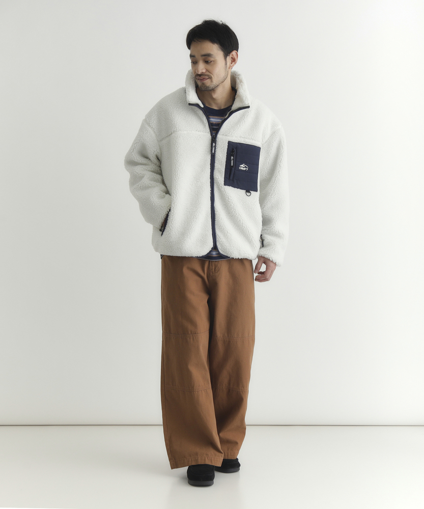 ボアフルジップスタンドネックブルゾン(S ベージュ): ジャケット