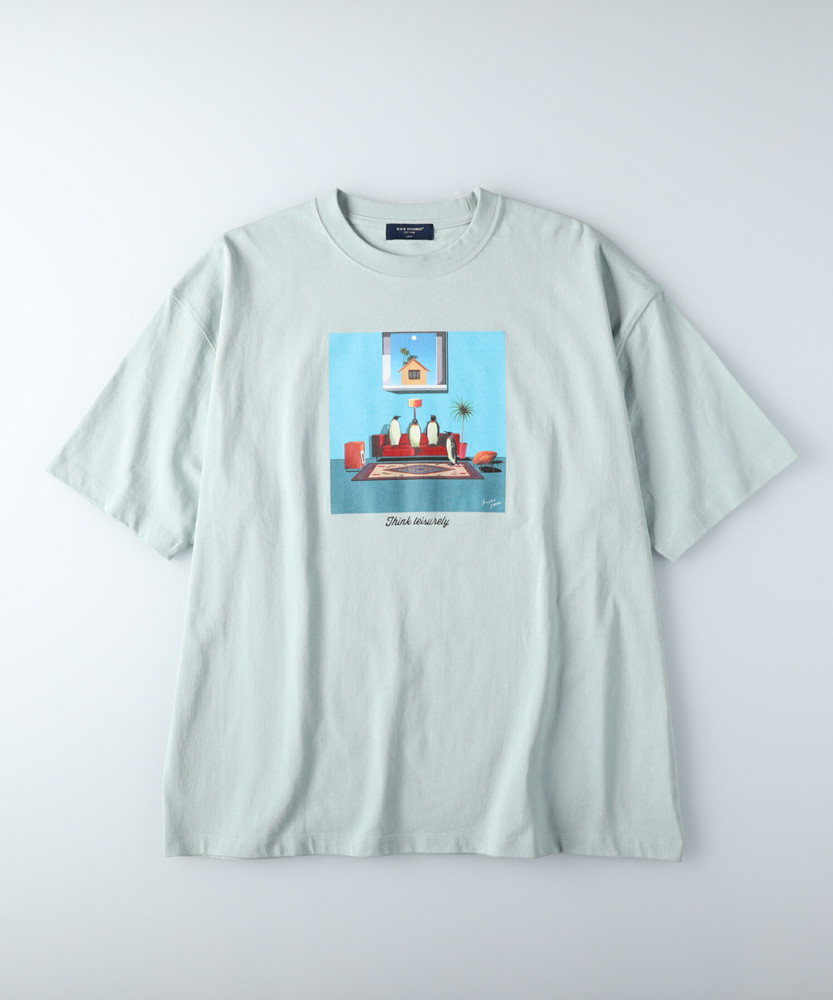 佐藤薫」イラストプリントTシャツ(M ホワイト): トップス｜Right-on