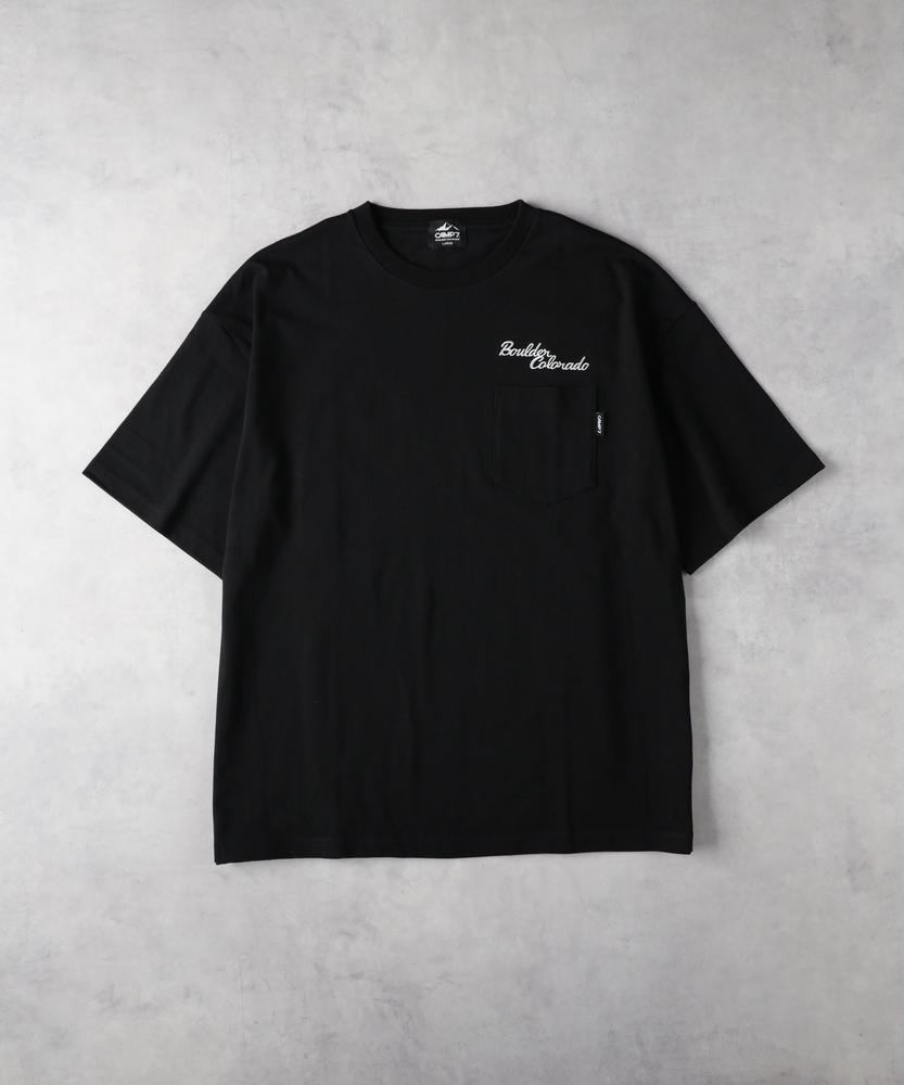 ロゴ刺繍胸ポケットTシャツ(M ブラック): トップス｜Right-on公式