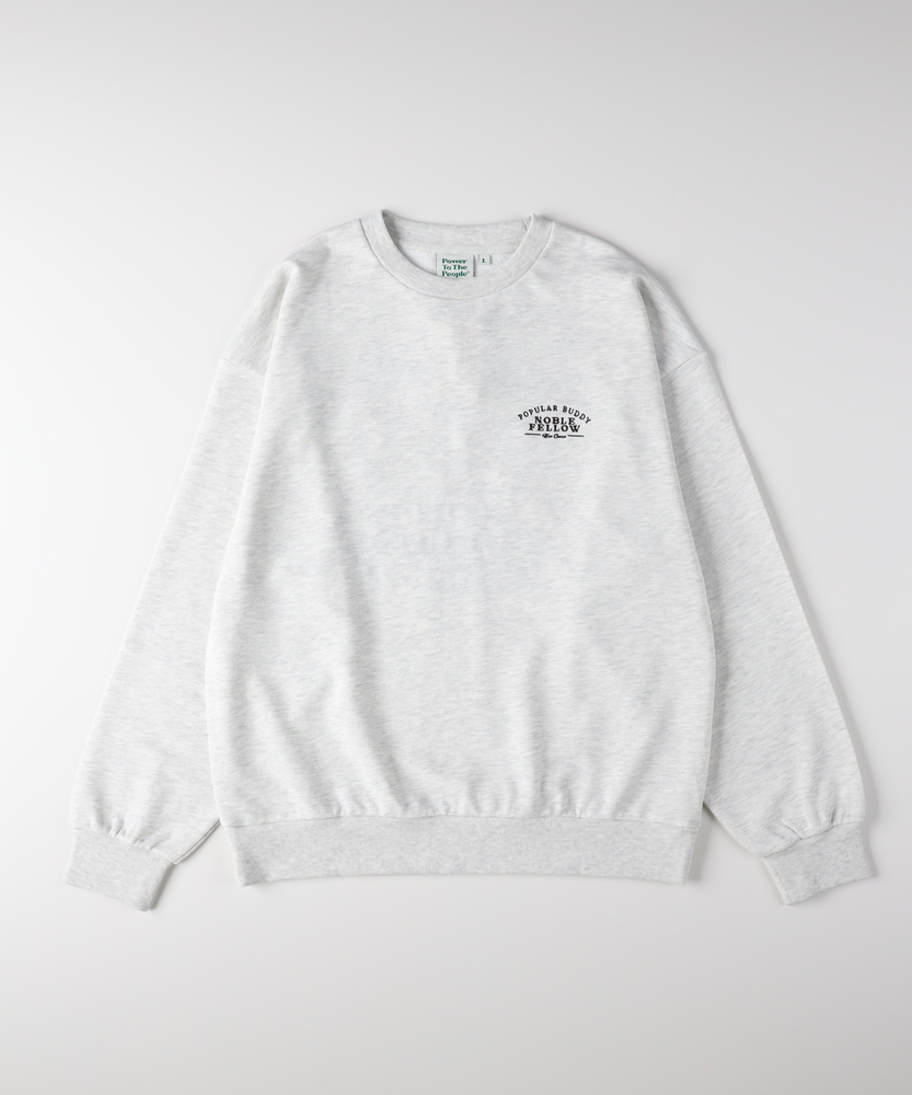 ゴースト刺繍クルーネックトレーナー(M グリーン): トップス｜Right-on