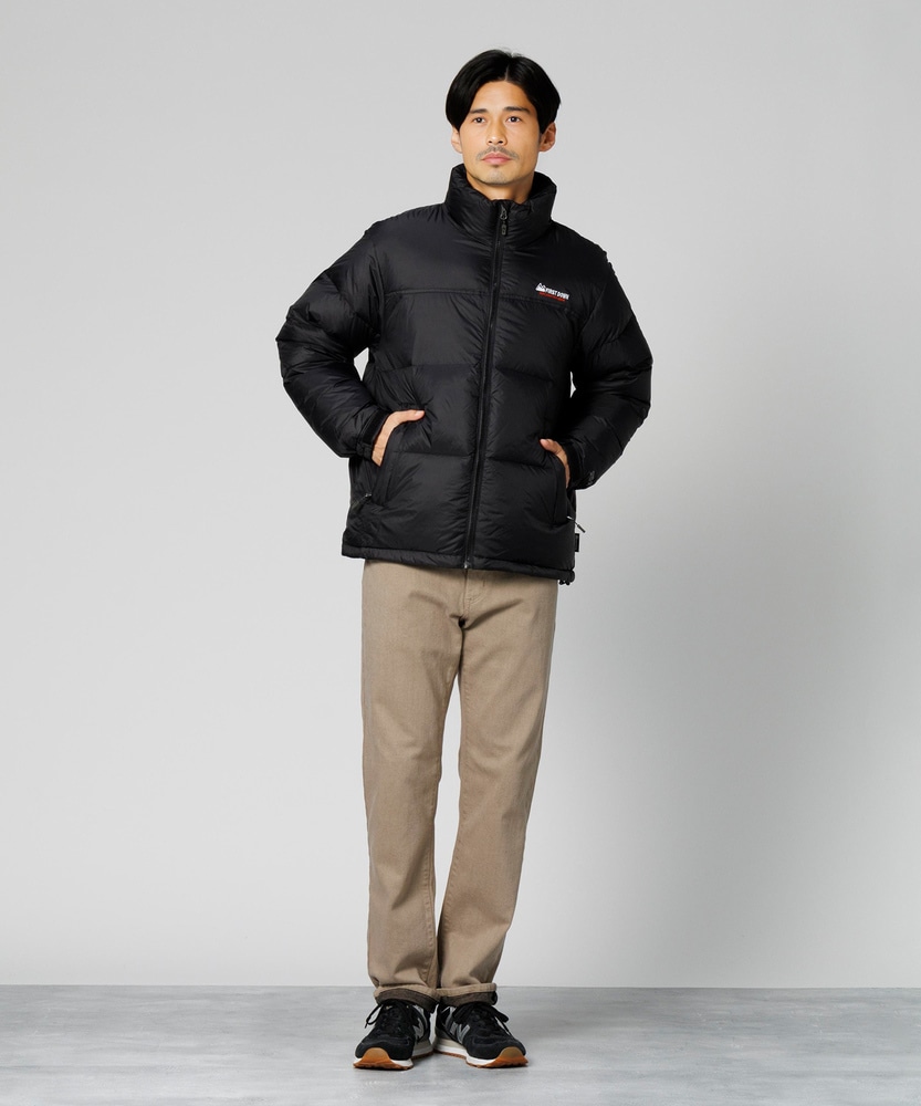 WEB限定】ナイロンミドルダウンジャケット(M ブラック): ジャケット