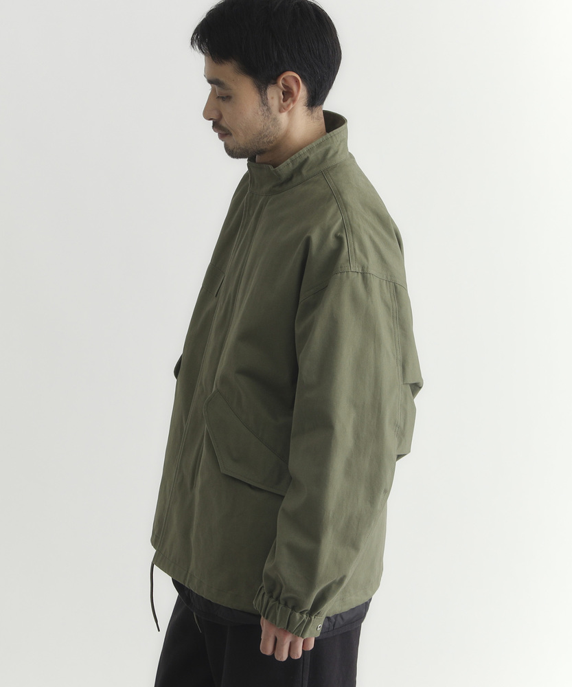 3シーズン対応】「ライナー付き」ショート丈モッズコート(M オリーブ