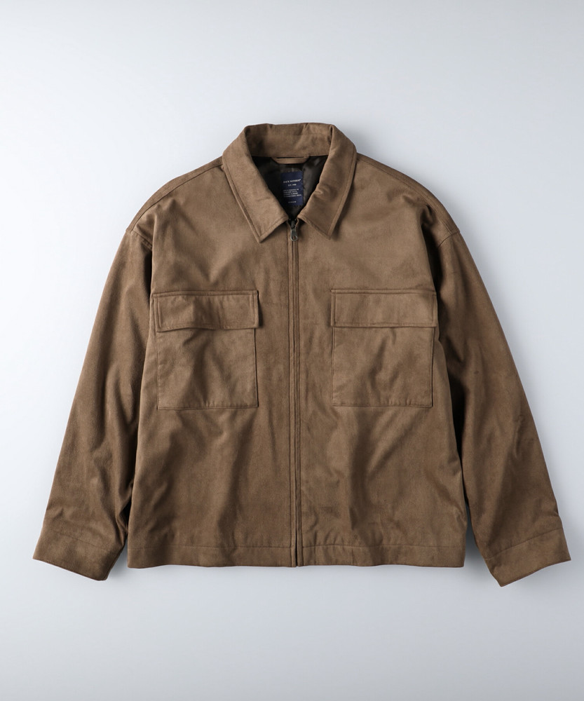 ジップスウェードタッチブルゾン(M キャメル): ジャケット/アウター