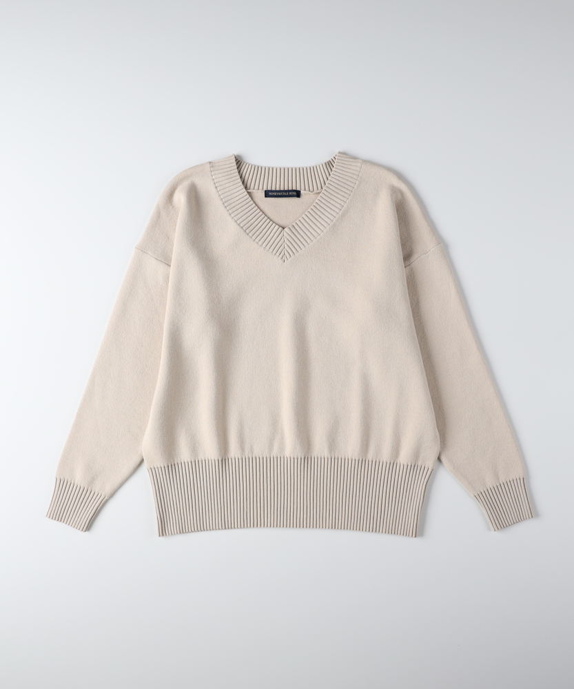 コットン混Vネックセーター(S ダークグレー): トップス｜Right-on公式