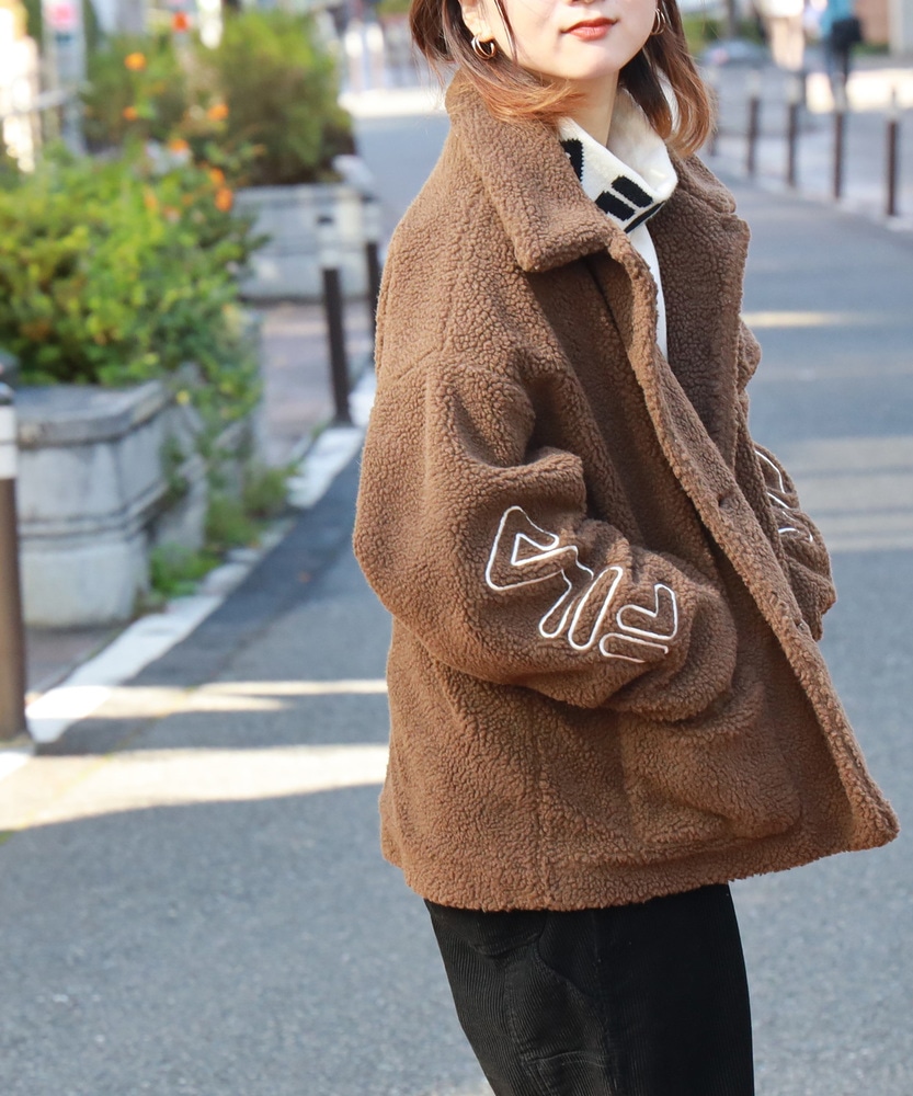 ボアジャケット(M ライトブラウン): ジャケット/アウター｜Right-on