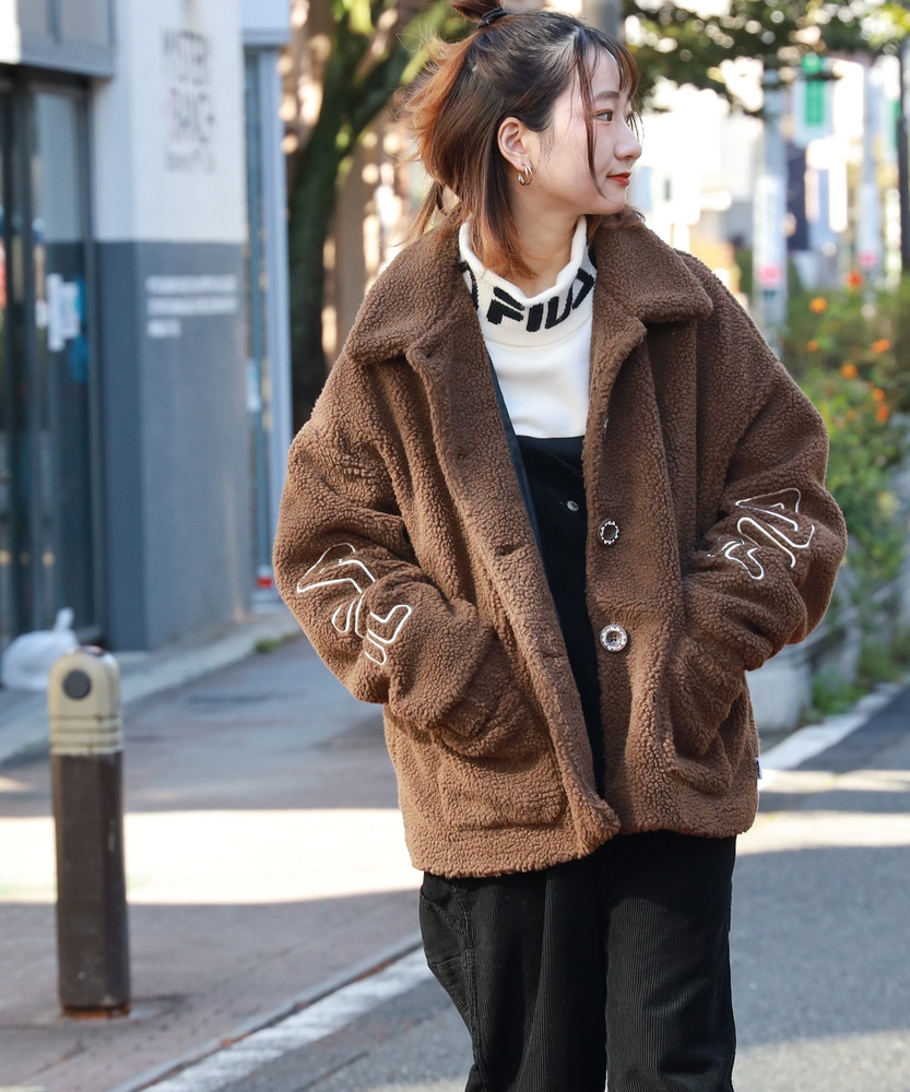 ボアジャケット(M ライトブラウン): ジャケット/アウター｜Right-on