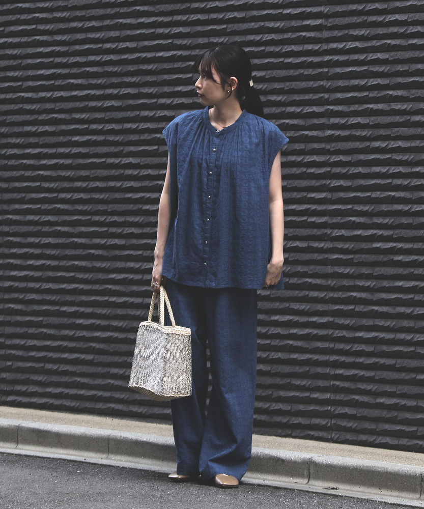 インド刺繍」ワイドパンツ(M ブルー): ボトムス｜Right-on公式