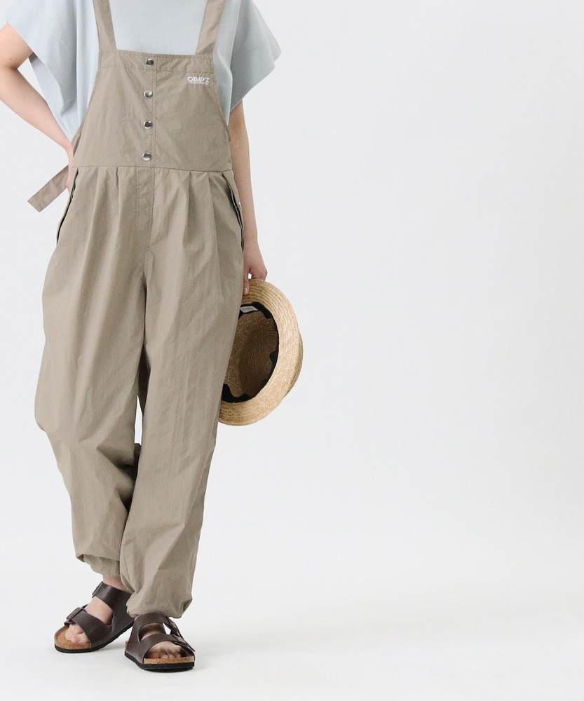 パッカブルオーバーオール(M-L オリーブ): オールインワン/サロペット