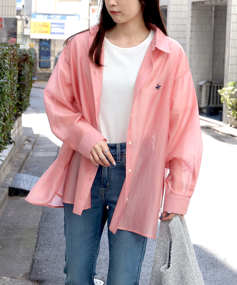 ワンポイントシアーシャツ(S ケリーグリーン): トップス｜Right-on公式