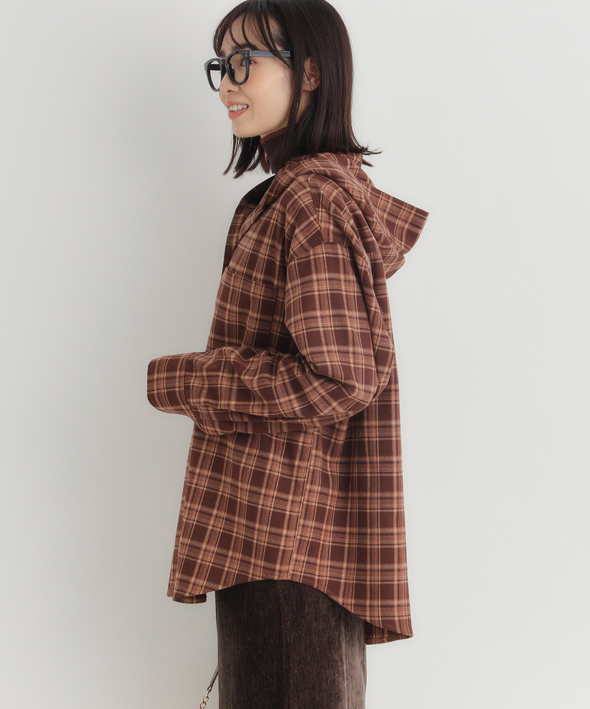 チェックビッグシャツ(M ブラウン): トップス｜Right-on公式オンライン