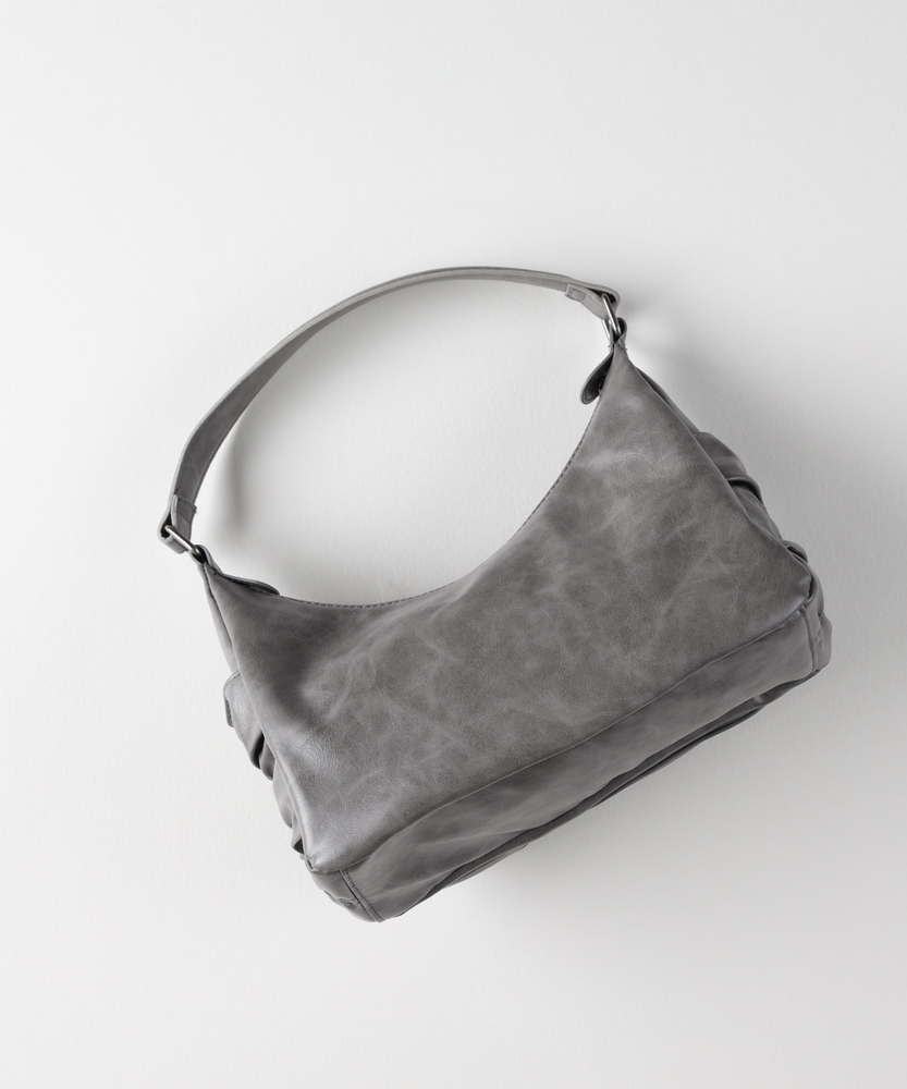 ダブルポケットワンショルダーバッグ(ONE SIZE グレー): ファッション