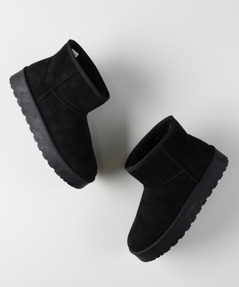 フェイクムートンショートブーツ(S ライトブラウン): ファッション雑貨