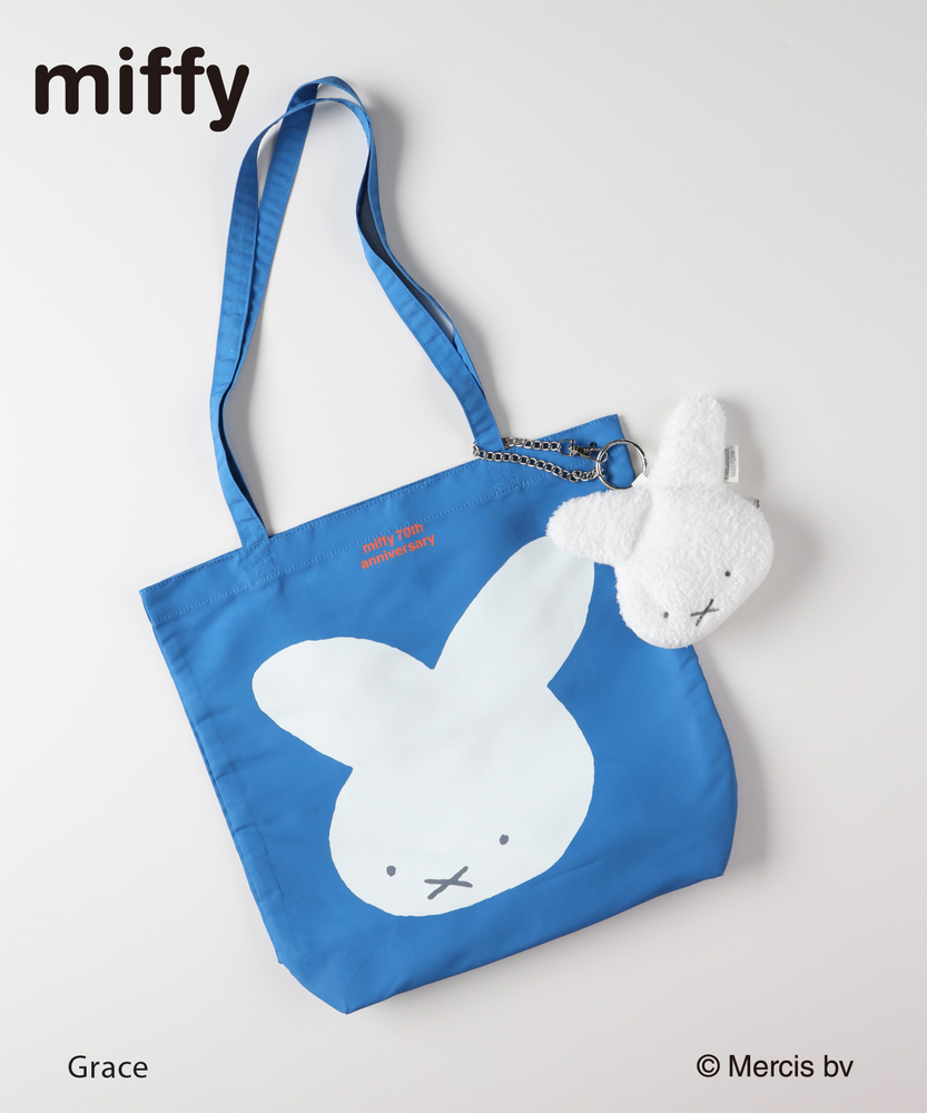 miffy」 ミッフィーエコバッグ（70周年限定デザイン）(ONE SIZE ブルー