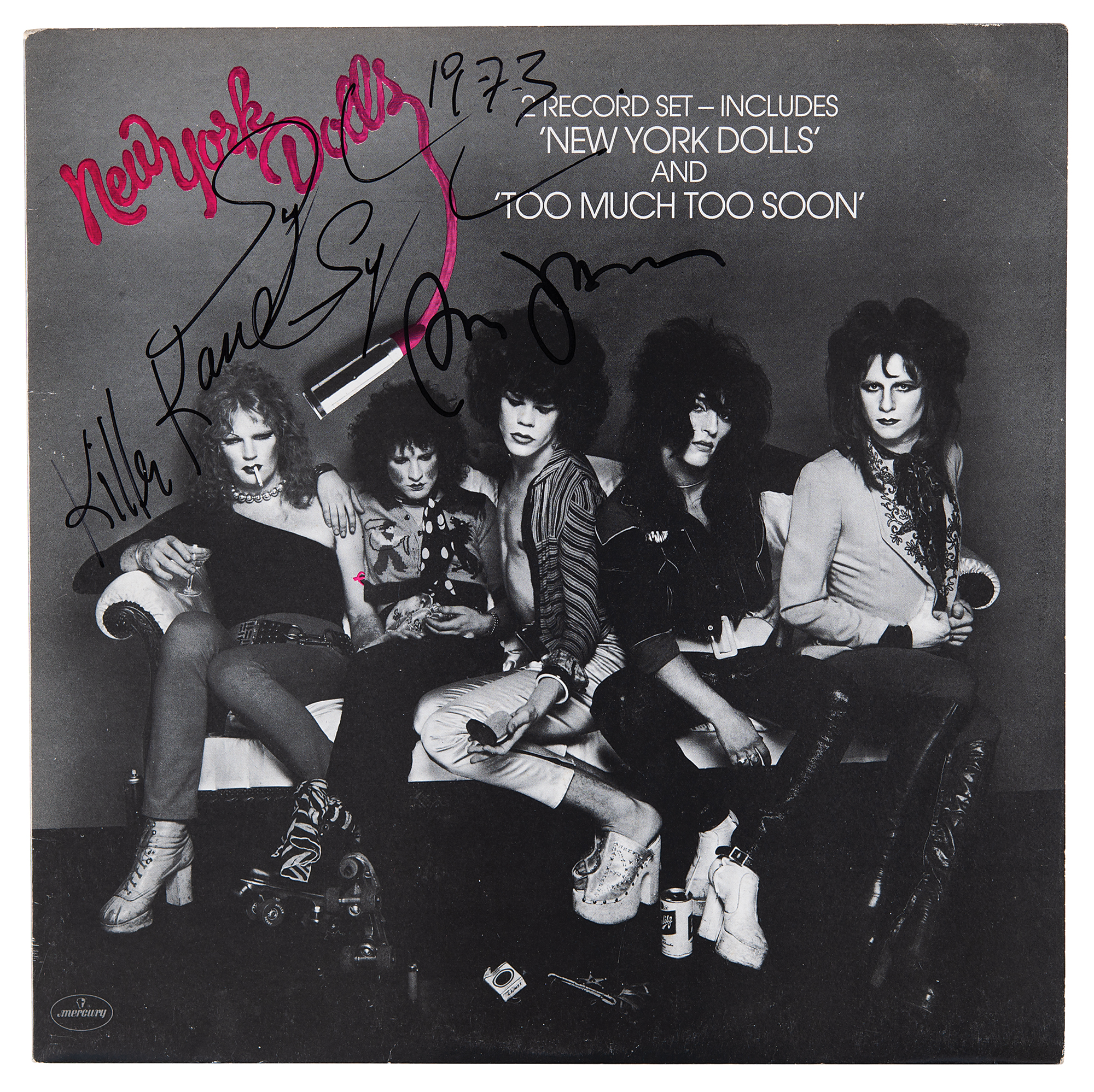 New York Dolls Signed Album - New York Dolls/Too Much Too Soon | RR