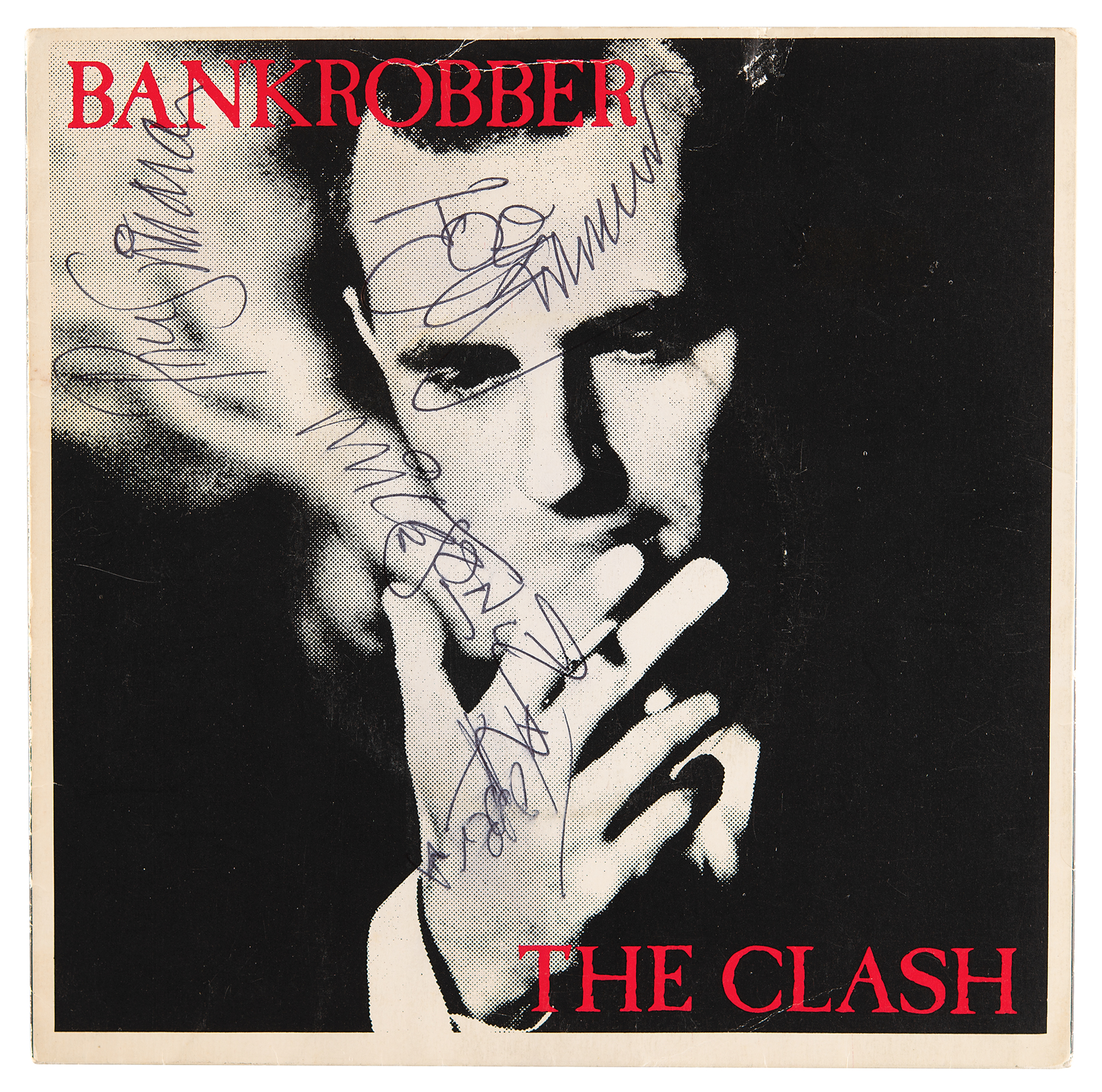 The Clash Signed 45 RPM Single Record - 'Bankrobber' | RR