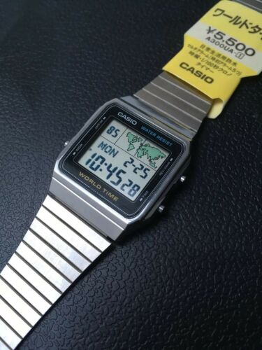 Casio A300u World Time Vintage Circa 1985 Superb Condition Made In
