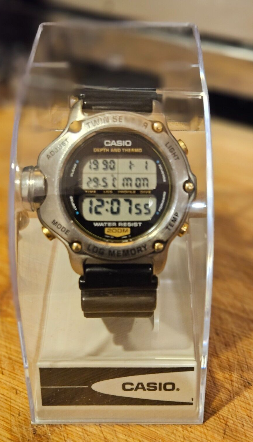 CASIO DEP-600 XL Module (970) 200M Vintage G Diver Watch Temp