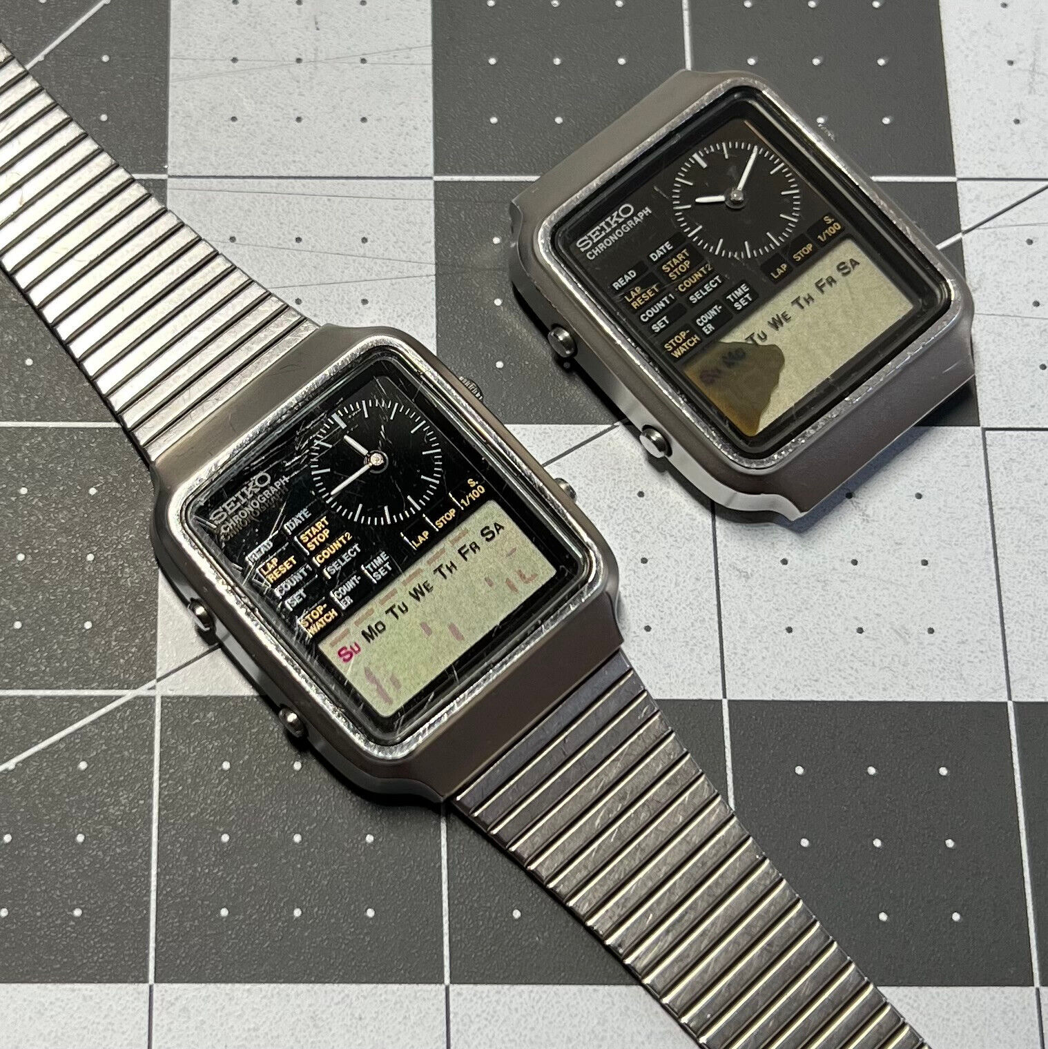 Vintage Seiko H127-5000 Analog Digital LCD Chronograph Digi-Ana