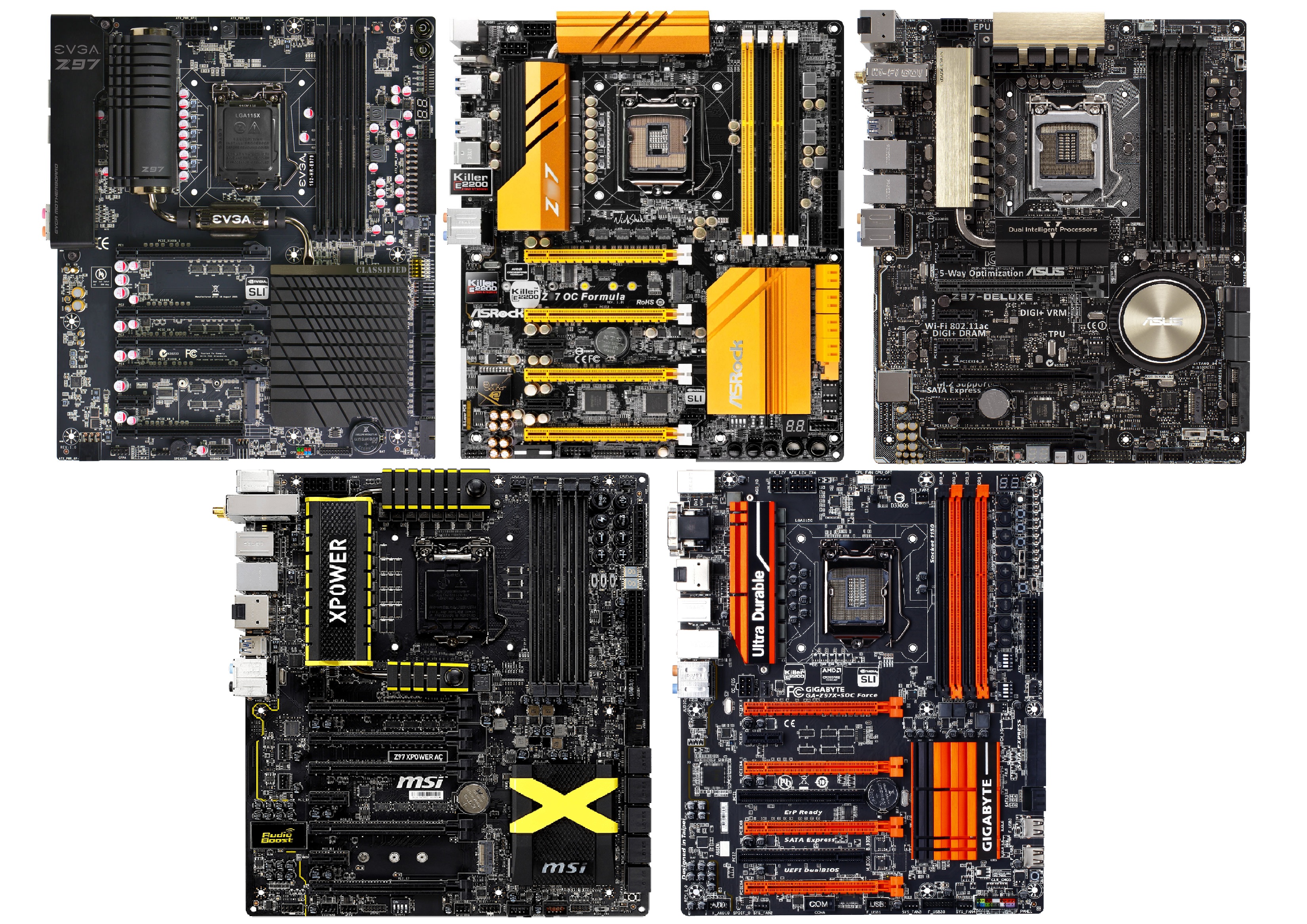 Round-Up of The Best and Top-Tier Overclocking Z97 Motherboards
