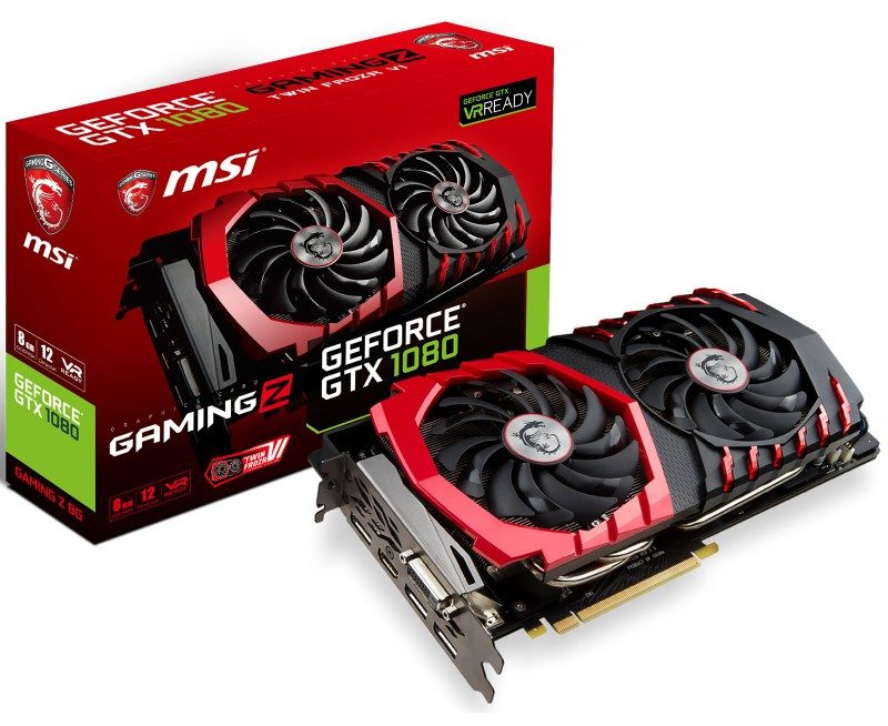MSI GeForce GTX 1080 GAMING Z Features Faster Clocks Than The