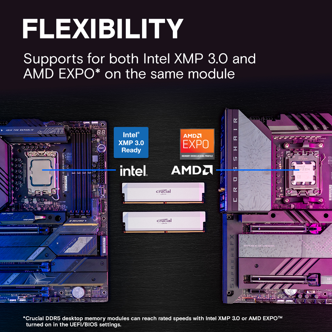 Crucial PRO Overclocking 32 GB DDR5-6000 Memory Kit Review: Now In