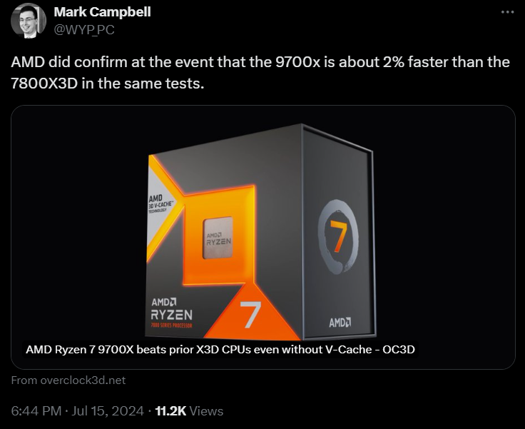 AMD Ryzen 7 9700X 