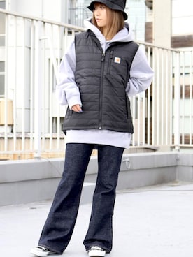 Carharttのダウンベストを使った人気ファッションコーディネート - WEAR