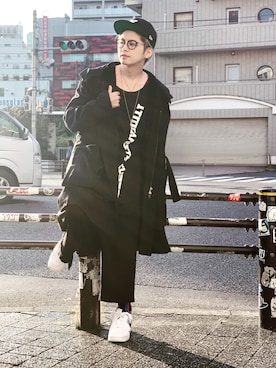 Ann DEMEULEMEESTERのモッズコートを使ったメンズ人気ファッション