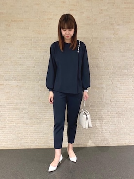 UNITED ARROWS＞SPONGY サイド パールモチーフ ブラウス B †を使った