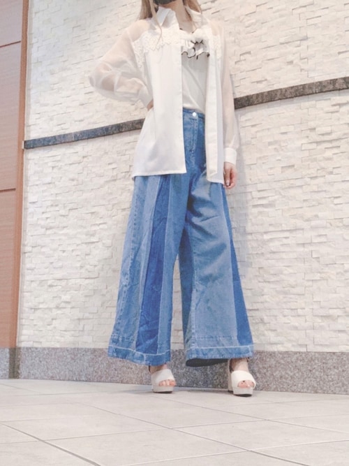 axes femme（アクシーズファム）の「ストライプビッグリボンキャミ