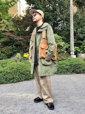 Engineered Garmentsのモッズコートを使った人気ファッション