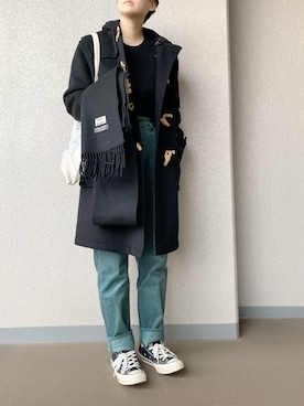 Margaret Howell ネイビー ロングダッフルコート L Margaret Howell