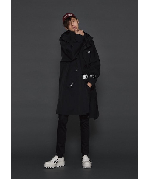 SHAREEF（シャリーフ）の「SHAREEF BENCH COAT(Black)（モッズコート
