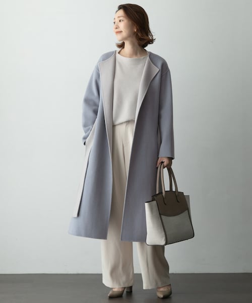 人気完売 アーバンリサーチ ノーカラーリバーコート クルーネック