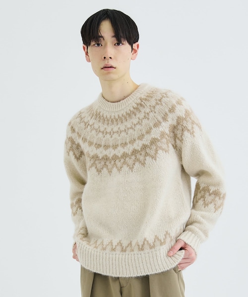 BATONER（バトナー）の「MOHAIR NORDIC CREW NECK（ニット/セーター