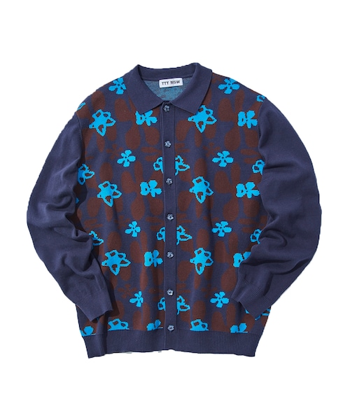 TTT MSW（ティー）の「Flower camo knit polo（ニット/セーター）」 - WEAR