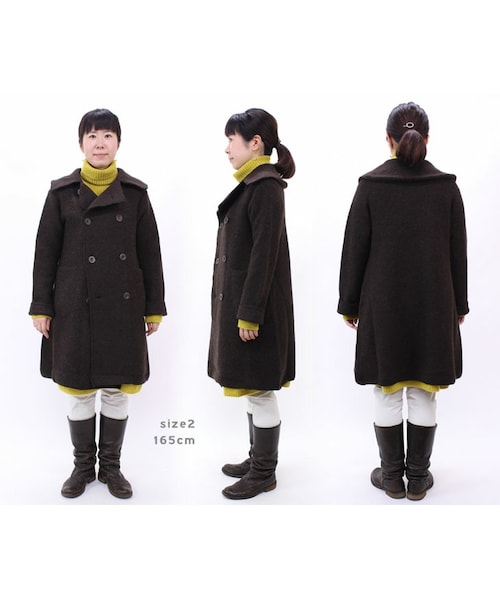 45R（フォーティファイブアール）の「ウールアルパカ縮絨Pコート