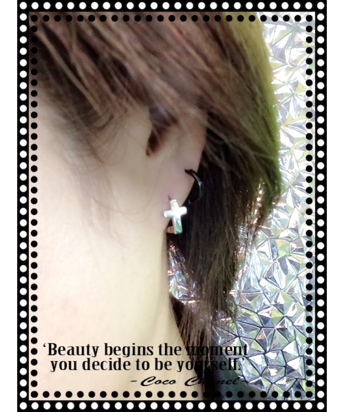 no brand（ノーブランド）の「両耳用（2個セット） クロスモチーフ